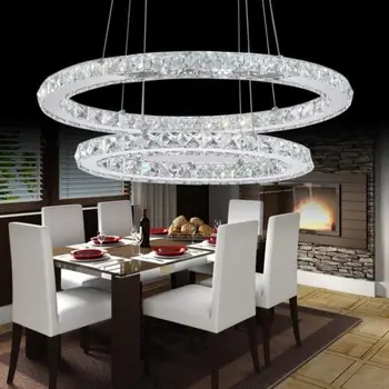 

Modern oval K9 crystal Pendant Lights led lamps stainless steel LED Pendant lamps High-power led lustre lighting Pendant lamp
