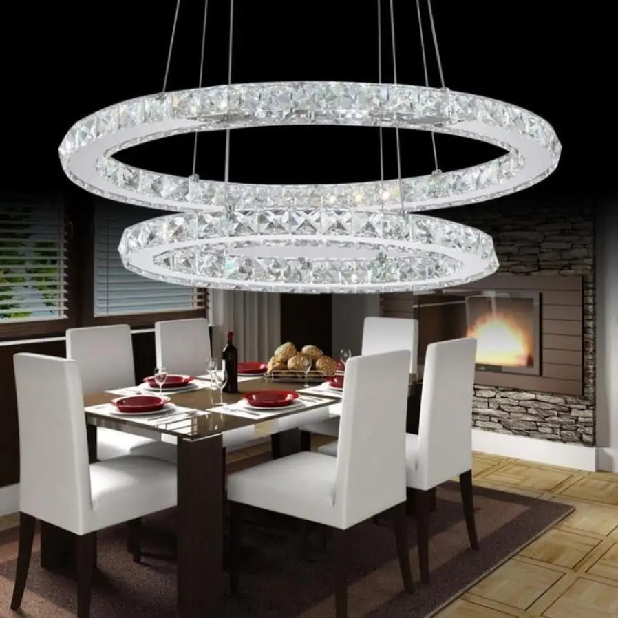 Moderne ovale k9 kristall pendelleuchten led lampen edelstahl led pendelleuchten high power led lustre beleuchtung