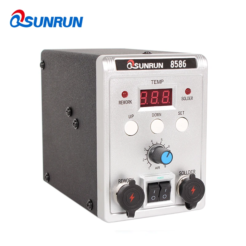 8586 700 Вт 110 В/220 В Qsunrun 2 в 1 SMD паяльная станция сварочный паяльник набор