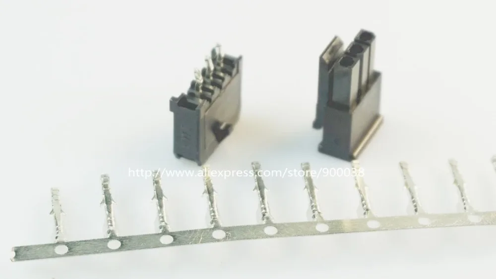 100 sets Micro-Fit connector 3.0mm 1x3 Pin 3 P Wafer straight TH Plus Receptacle Housing and terminal wire to board connnector