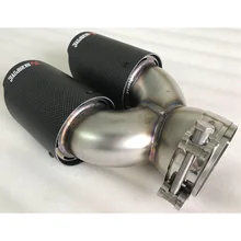 1 PC Car Modification AKRAPOVIC  Universal Dual Sandy Automobile exhaust pipe Muffler tip  for 3 Series