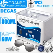 800ML Ultrasonic Jewelry Cleaner 60W/35W 40Khz 110v/220v For Eyeglasses Watches Chain Coin Cleaning Denture Brace Tattoo Tools digital ultrasonic cleaner with baskets jewelry watches dental 2l 60w 40khz heating and timer