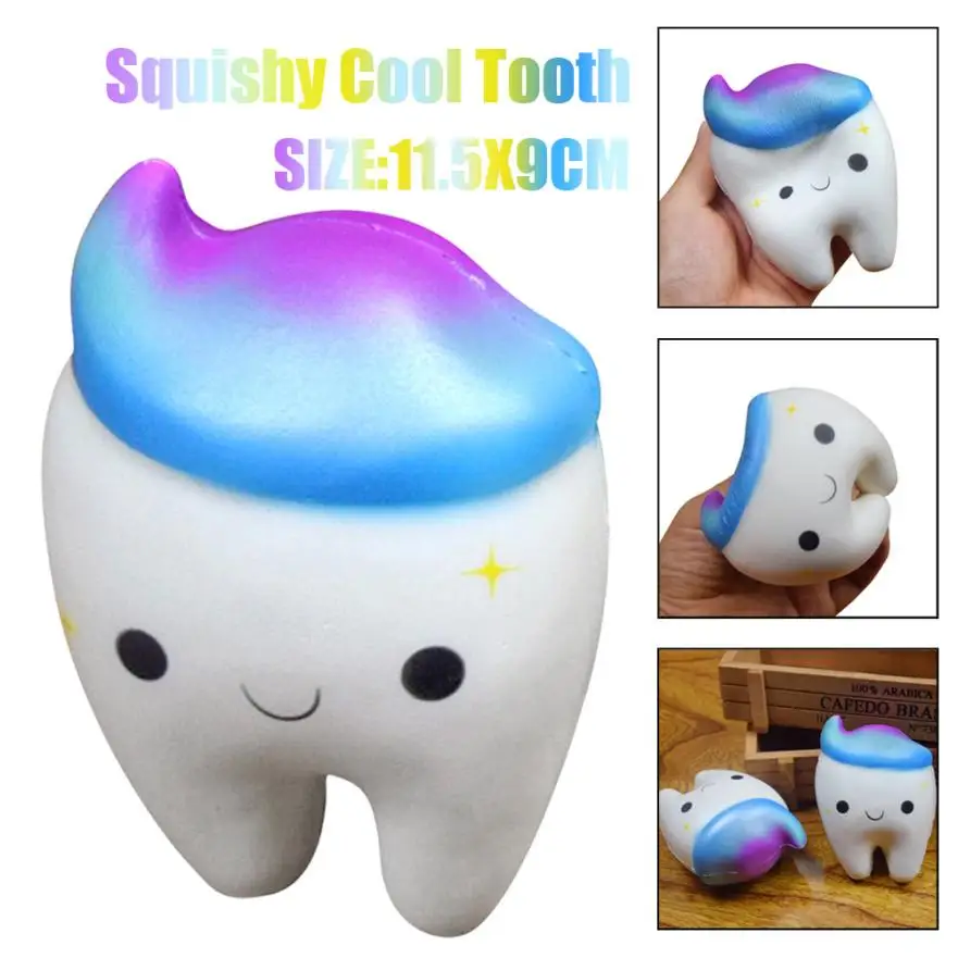 Squishy зубов торт ароматизированный мягкий медленно нарастающее при сжатии игрушки Jumbo коллекции весело дети Kawaii игрушка для детей и