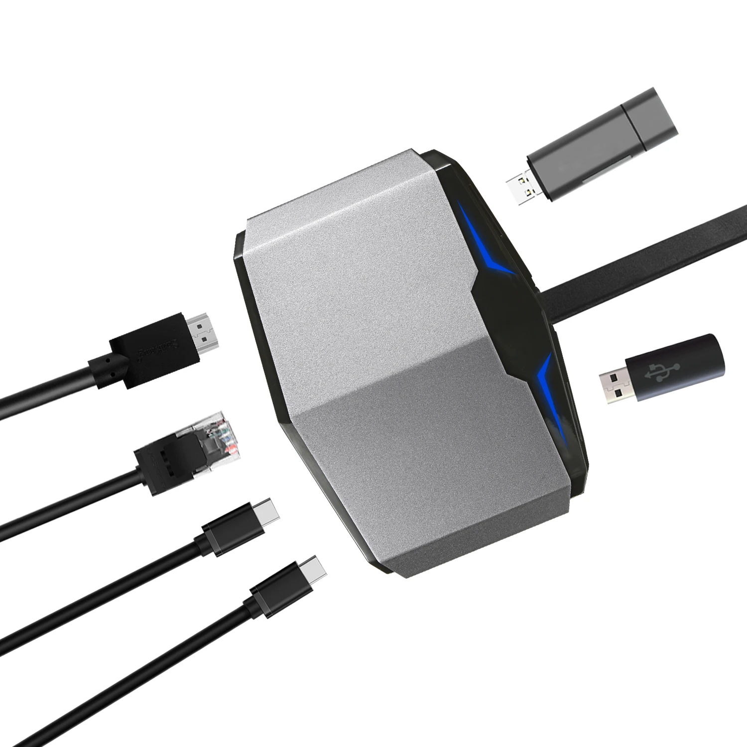 LTGEM USB HUB C type-C к HDMI+ Rj45+ 2 USB 3,0+ 2 USB 3,1 адаптер док-станция для MacBook Pro Аксессуары USB 3,1 USB 3,0 USB концентратор