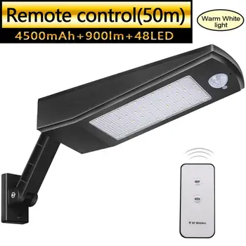 

Solar Outdoor Lights 48 LED Remote Control 4 Modes Infrared Motion Sensor Waterproof Security Lights with Adjustable Angle