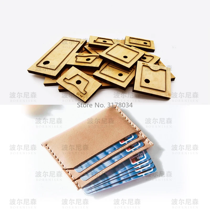 

3Pcs/set Japan Steel Blade DIY Wood Dies Stencil for Leather Craft Card Holder Die Cut Knife Mould Hand Punch Tool 21.5X28MM