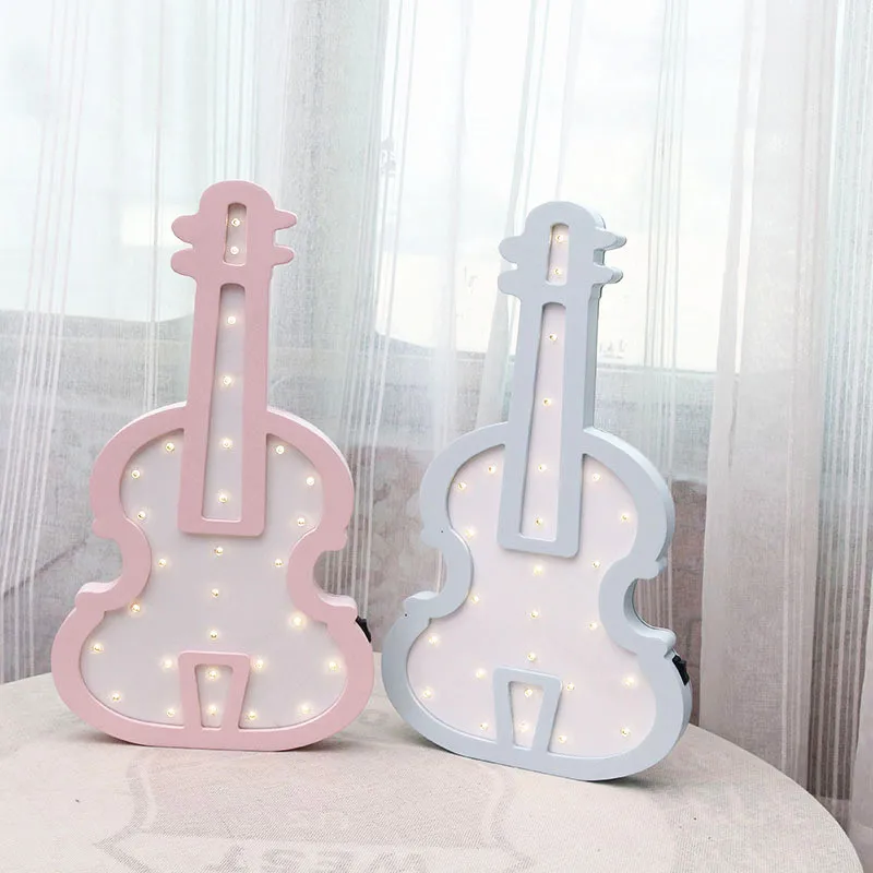 

Nordic violin LED lights wall hanging wall decorations girls room decoration wall ornaments decorative gifts