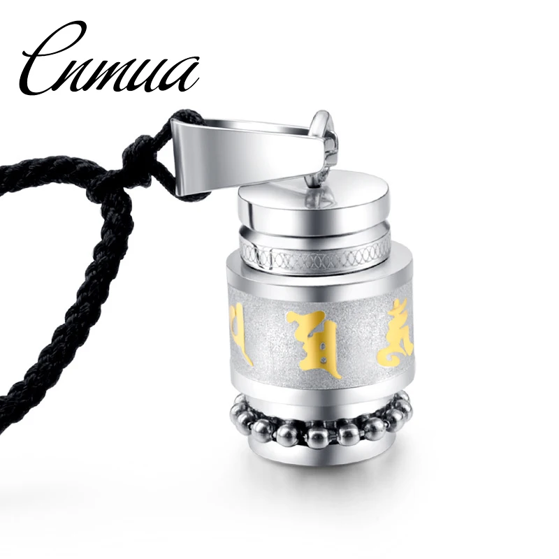 

Retro Mantra Curse Titanium Steel Pendant Six Words Mantra Transit Pendant Religious Buddhist Charm Amulet Jewelry