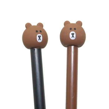 

2 Pcs Creative Japan And South Korea Cartoon Lovely Bear Gel Pen Writing Pen School Office Stationery Products