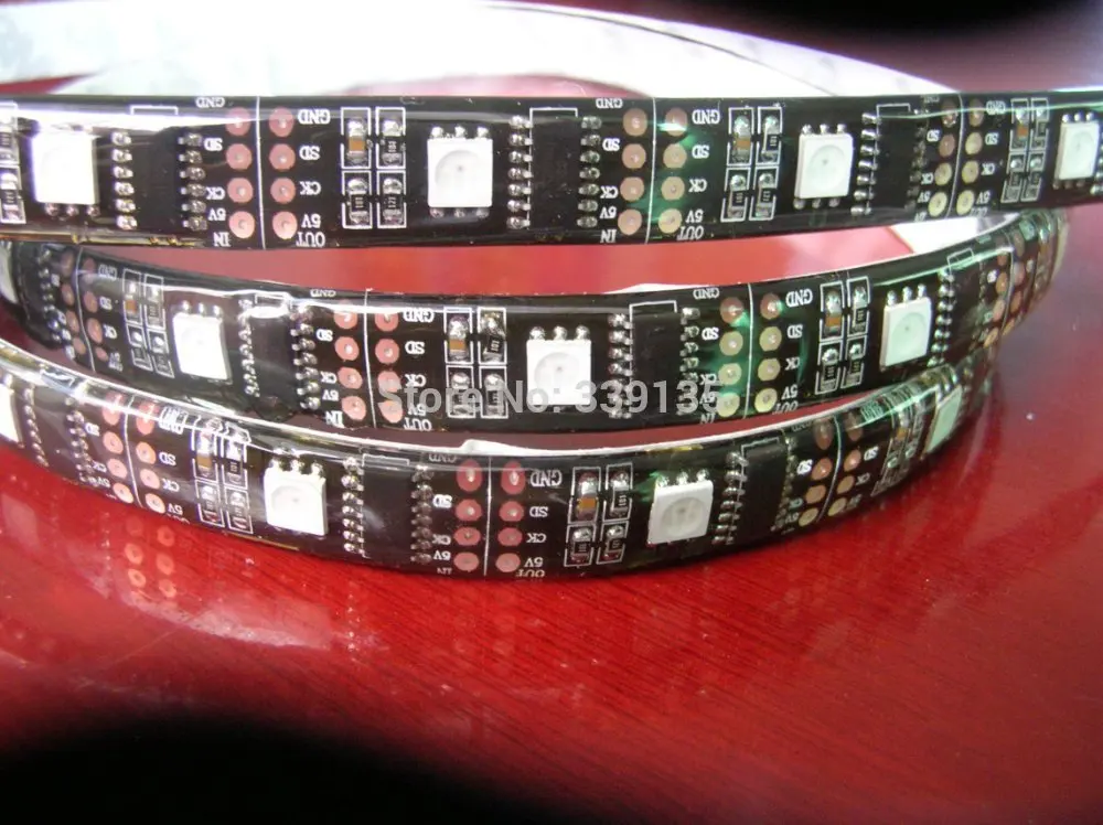 Светодиодная цифровая лента WS2801 5 м 32 светодиода/м с шт. IC DC5V черная печатная плата