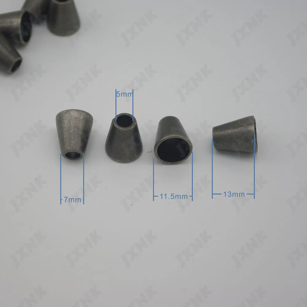 

20pcs/Lot 13mm Hollow Conical Stopper Without Lid Cord Ends Lock Plated Toggle Clip for Paracord Bracelet Antique silver coloer
