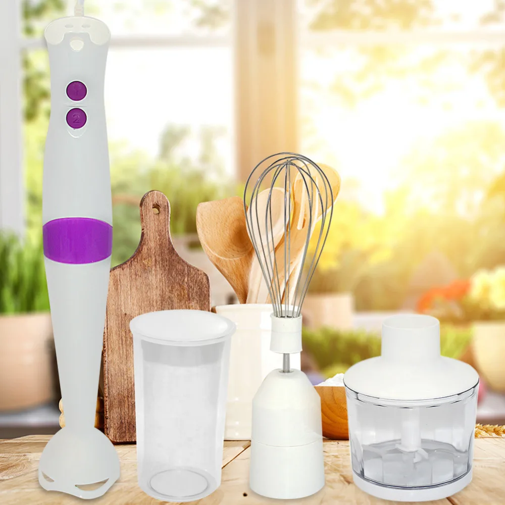 

300W 4 in 1 Multifunctional Blender Electric Juicer Blender Hand Mixer Chopper Stainless Steel Blade Meat Grinder Food Processor