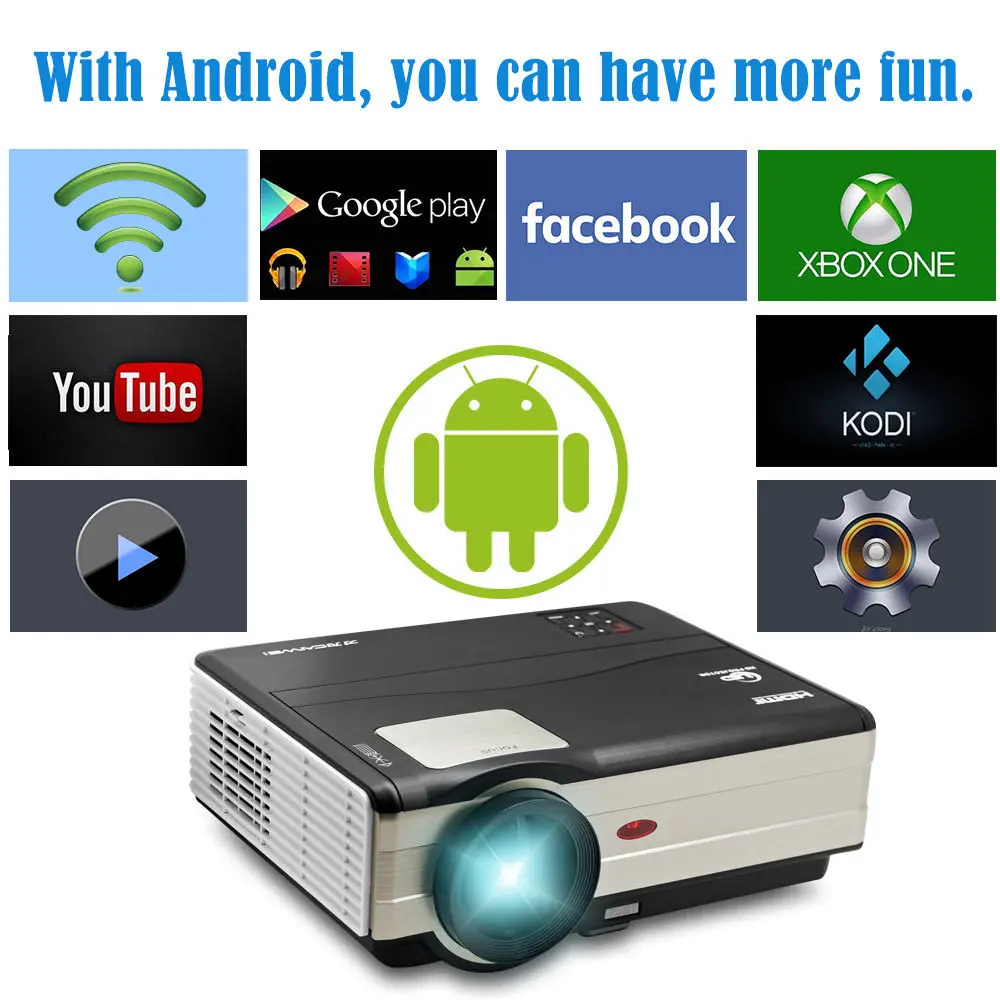 

CAIWEI 1280x800 led projector wifi home cinema projector digital HDMI cheap video projector 4000 lumens 1080P