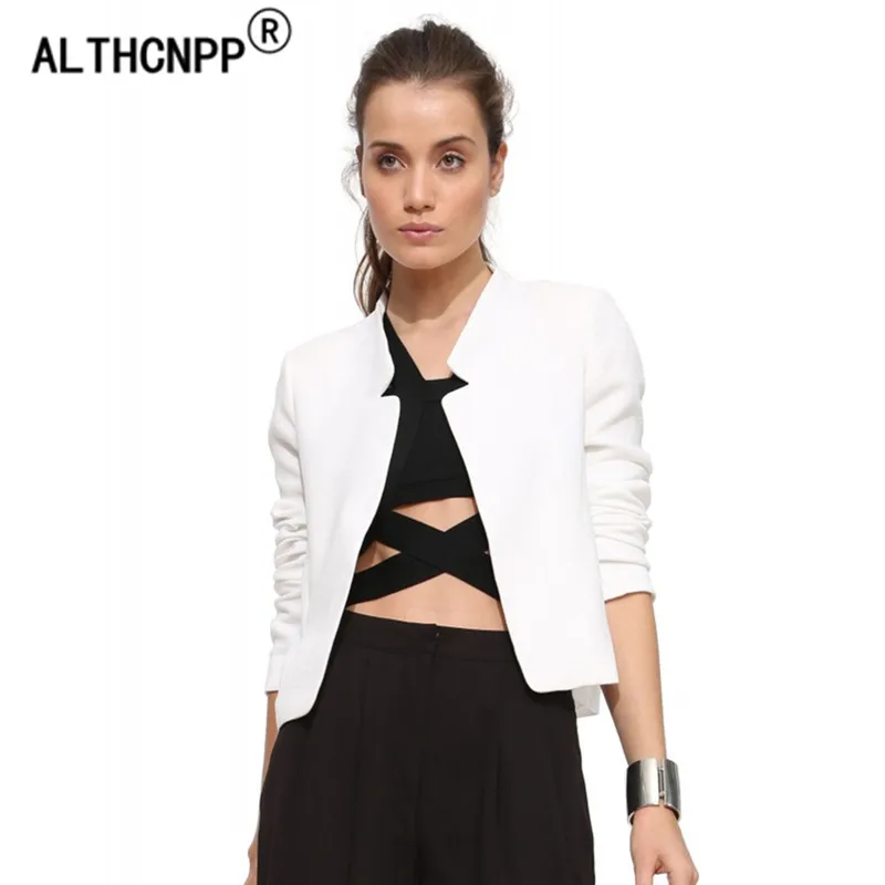

2018 Spring Women Blazers and Jackets Ladies Blazer Feminino Casual Short Jacket Female Slim Collar Veste Blazer Femme