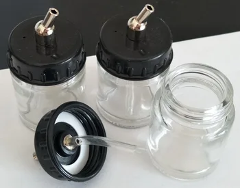 

Yallwin 20PCS/lot 22CC Dual Action Airbrush Glass Bottles Standard Suction Lid Pump Spray Top Airbrush Accessory