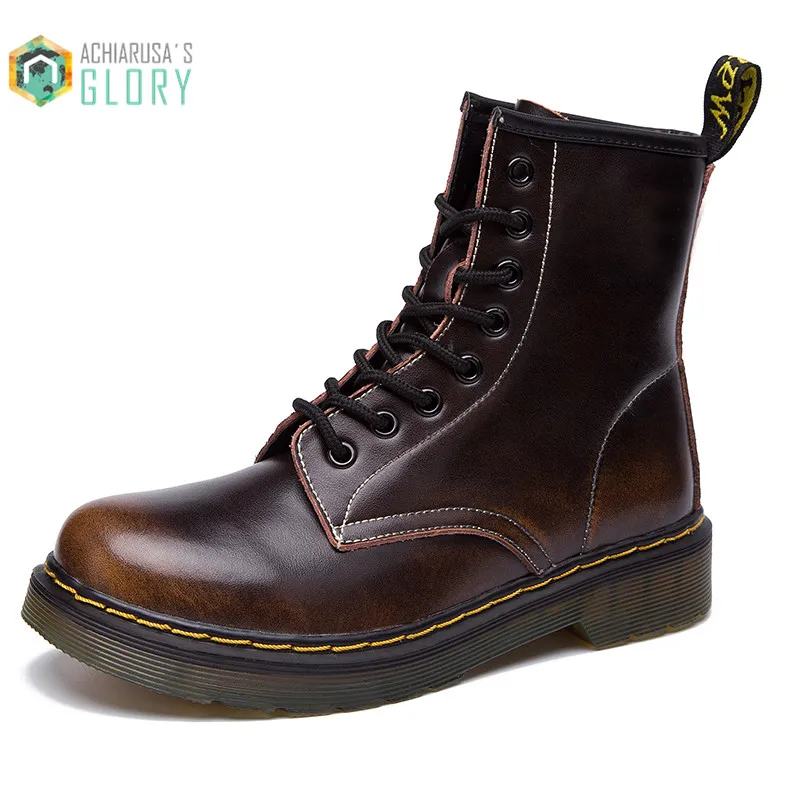 

2017 New England Style Dr 100% genuine leather Martin Boots Martin Shoes Women Brand Dr Designer Motorcycle Boots Size 35-44