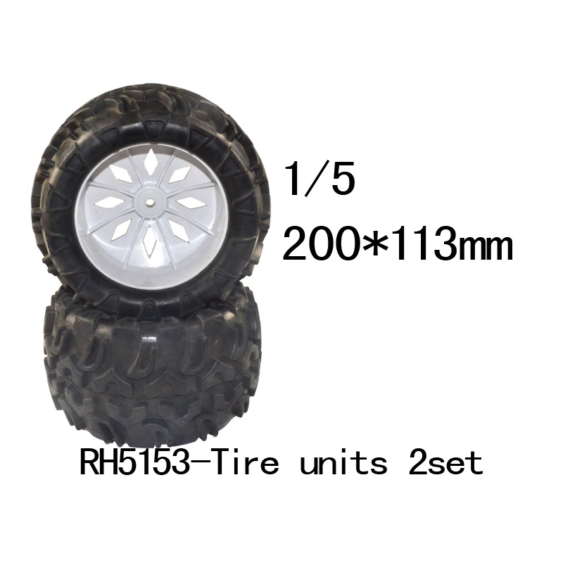Buy RC 1/5 tires Truck wheel complete 2pcs, tyres for