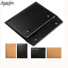 Горячее предложение унисекс искусственная кожа Магнитная Пряжка Laptop Sleeve 11,6 12 13,3 для Apple Macbook Air Pro 11 13 Чехол retina 15 тетрадь сумка
