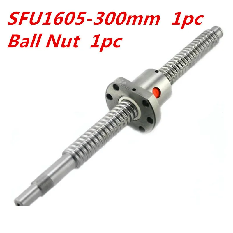 

Free Shipping SFU1605 300mm RM1605 300mm Rolled Ball screw 1pc+1pc ballnut + end machining for BK/BF12 standard processing