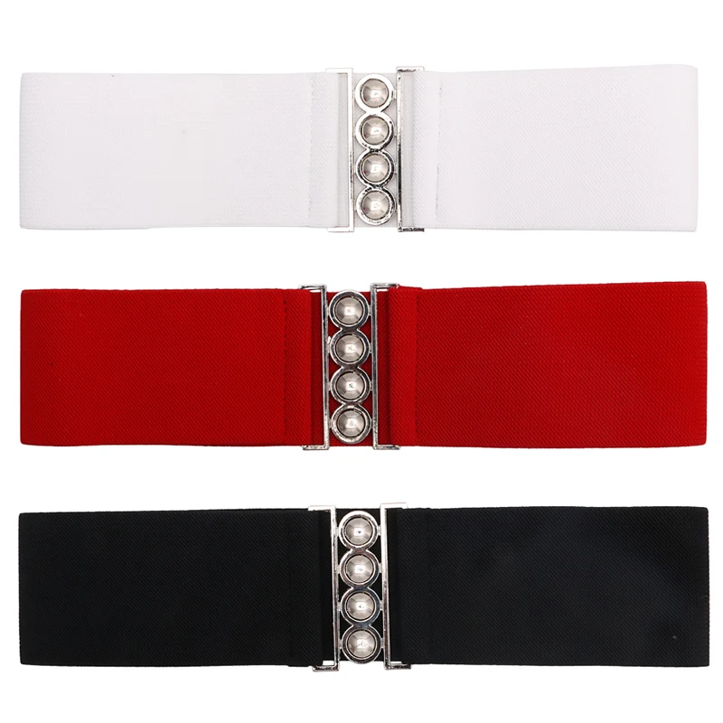 

Fashion Women Artificial Leather Wide Waist Waistband Belt Corset Elastic Waspie ping
