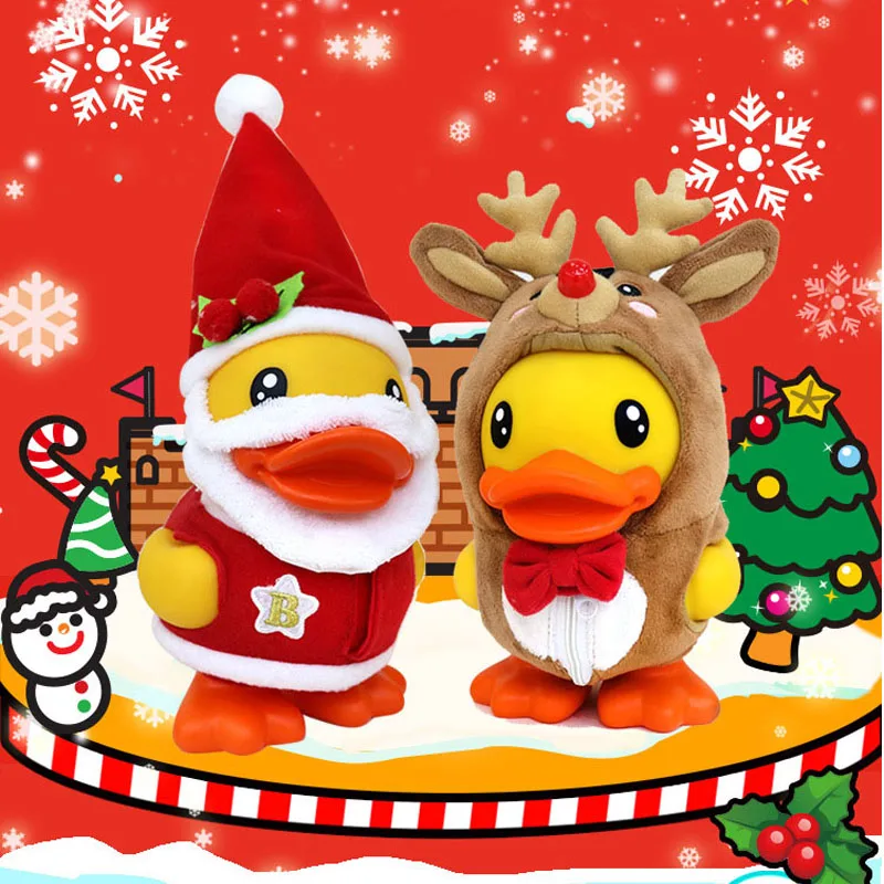 

Delicate Christmas Duck Piggy Bank PVC Cartoon Xmas Duck Money Box Creative Cute Ducks Coin Box Kids Christmas Gift