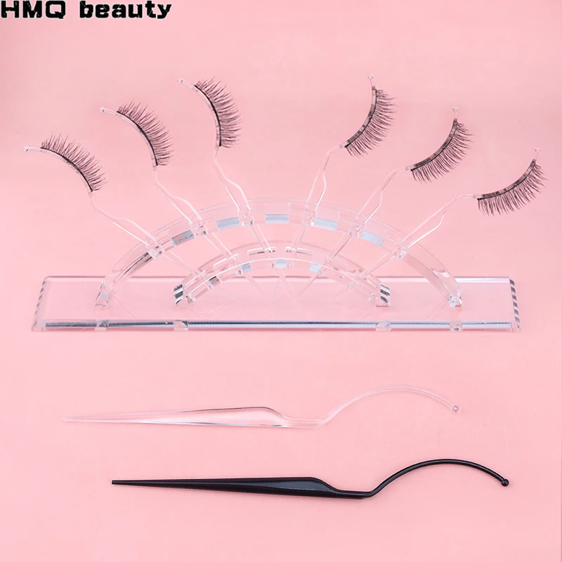 

2pcs False Eyelash Extension Style Display Board Grafting Eyelash Try on Effect Exhibit Auxiliary Fake Lashes Holder Tool