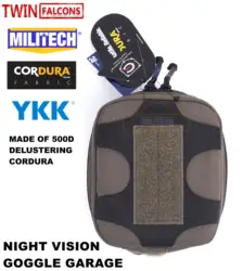 MILITECH TWINFALCONS TW Delustered Cordura NVD NOD NVG гараж для шлема устройство ночного видения футляр для очков хранение