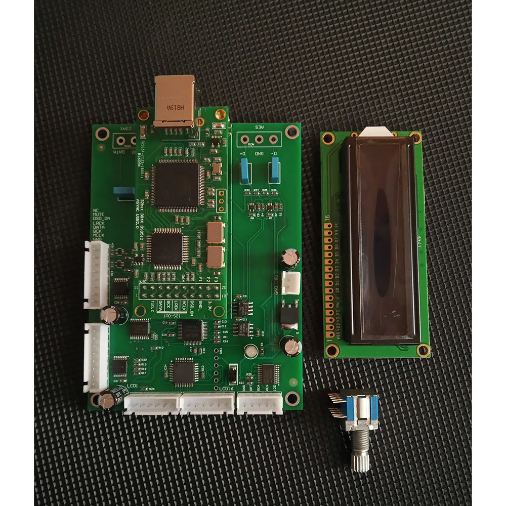 Lusya Ak4118 digital receiver board With 1602 LCD screen Coaxial fiber AES Italian Xmos input T0407