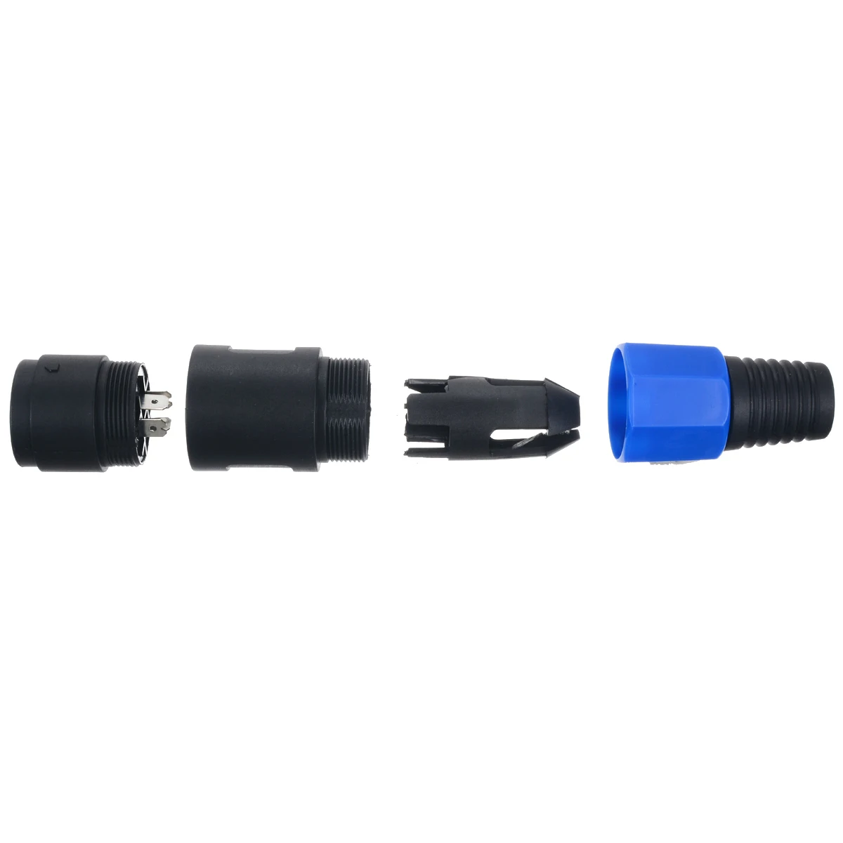 4Pcs/set 4x 4 Pin Pole Female Jack Speaker Cable Connector Solder Adapter Suitable for Microphone Audio Loudspeaker