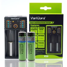 2PCS VariCore protected for Panasonic 18650 3400mAh battery NCR18650B original PCB 3.7V Suitable for flashlights+V20i Charger