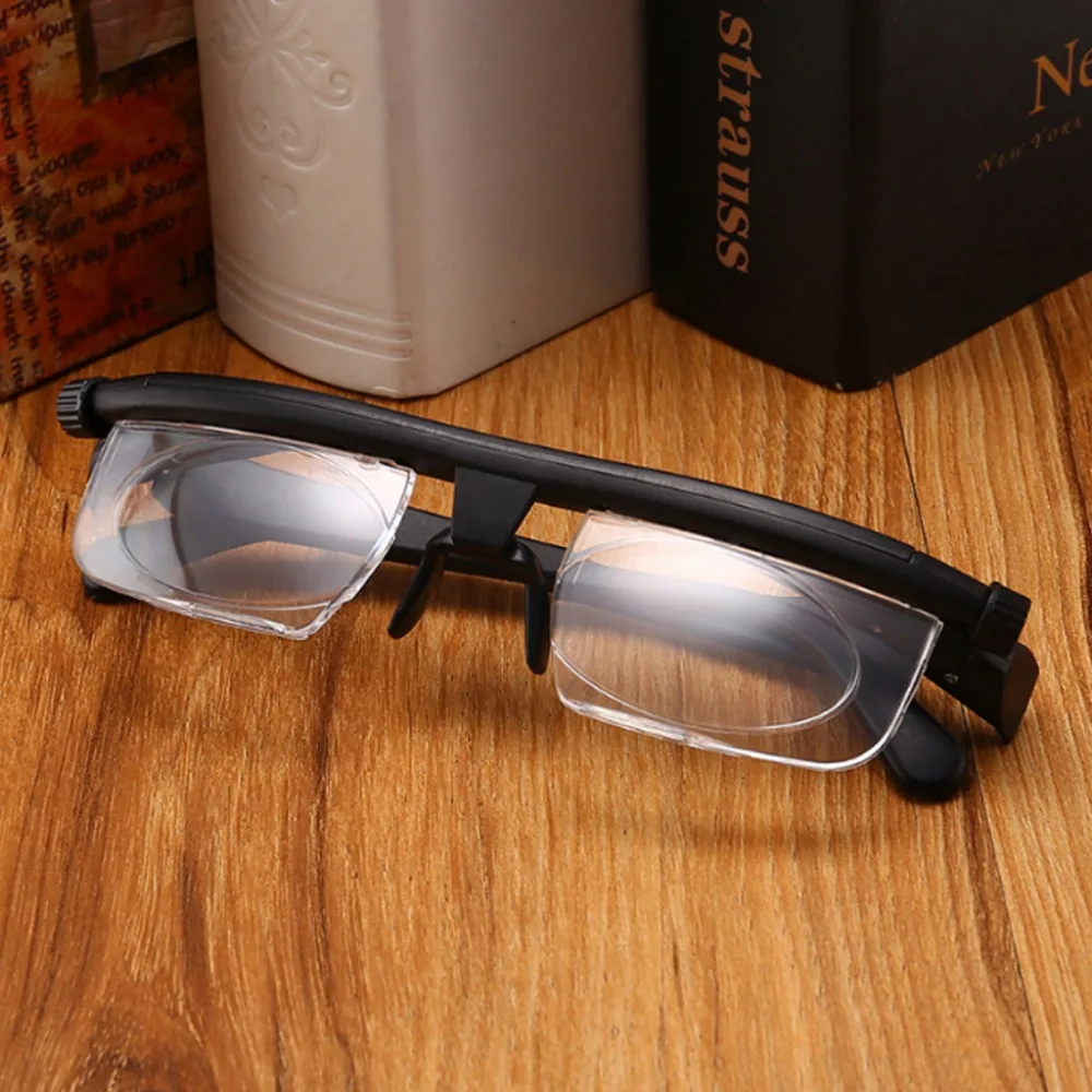 Adjustable Glasses Non-Prescription Lenses for Nearsighted Farsighted Computer Reading Driving Unisex Variable Focus Glasses