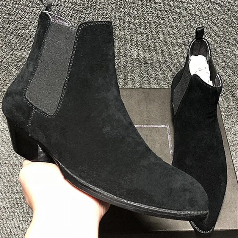 Лоскутные эластичные броги в стиле ретро; мужские ботинки из замши; модные черные эксклюзивные официальные ботинки на танкетке для торжест... Лоскутные эластичные броги в стиле ретро; мужские ботинки из замши; модные черные эксклюзивные официальные ботинки на танкетке для торжест...