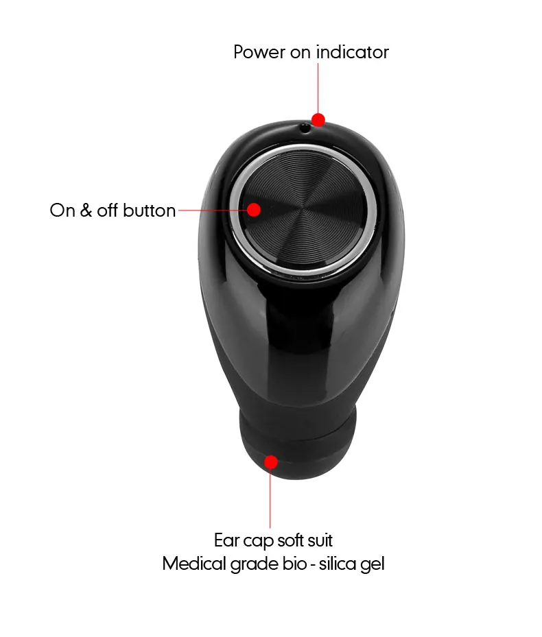 9 manos libres bluetooth oreja