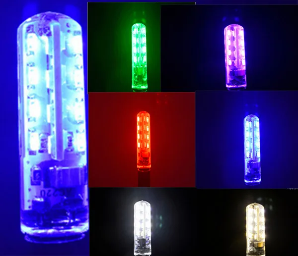 Цветной СВЕТОДИОДНЫЙ светильник G4 зеленый 220 В красный 3014 32smd светодиодный g4