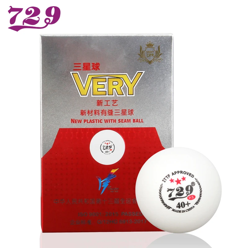 

New 729 Table Tennis Balls (3 Star, New Material 3-star Seamed Abs Balls) Plastic Poly Ping Pong Balls