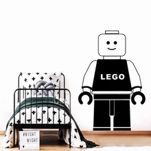 Мультфильм лего виниловые наклейки на стену украшение дома для спальни детей комнаты декор художественная наклейка мебель наклейки s плакаты