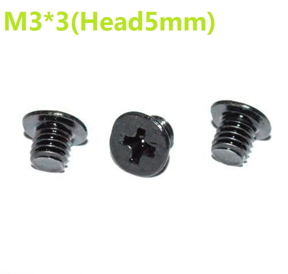 500 шт./лот M3 * 3 3x3 мм тонкая плоская головка philips машинные винты для телефона