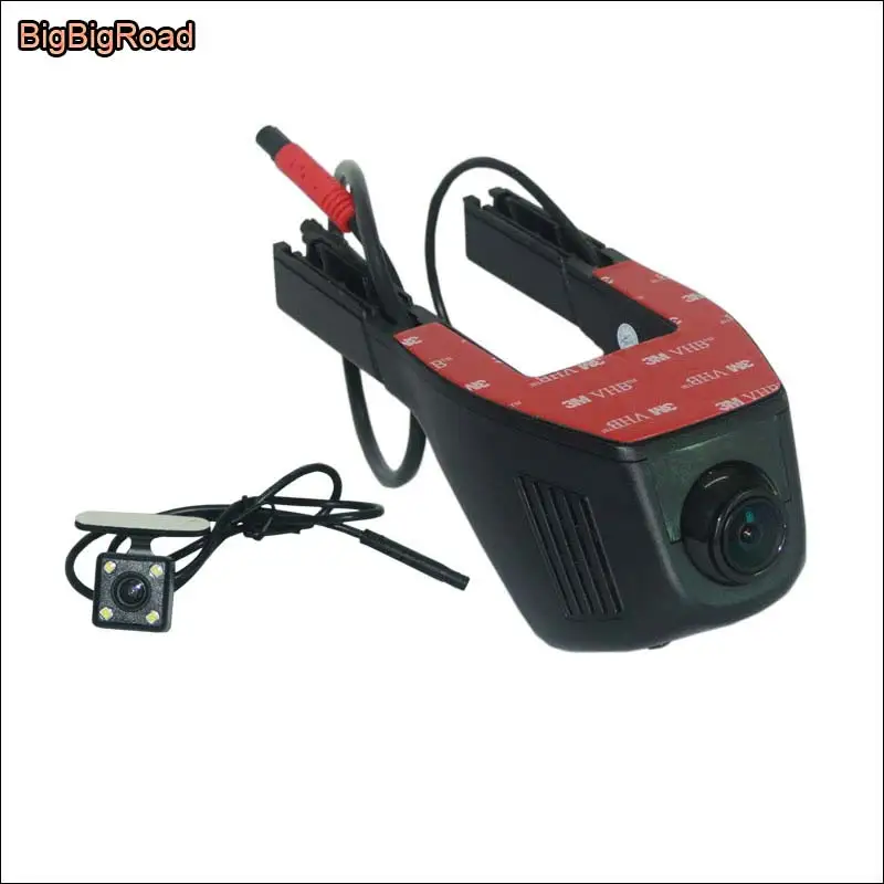 

BigBigRoad For acura mdx Car Dash Cam APP Control Car Wifi DVR hidden Installation Novatek 96658 Dual lens Car Black Box