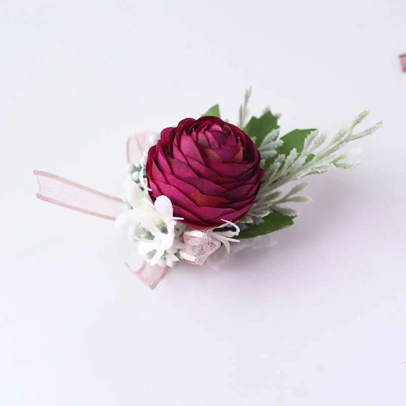 wedding boutonniere Wrist Corsage Bracelet  (49)