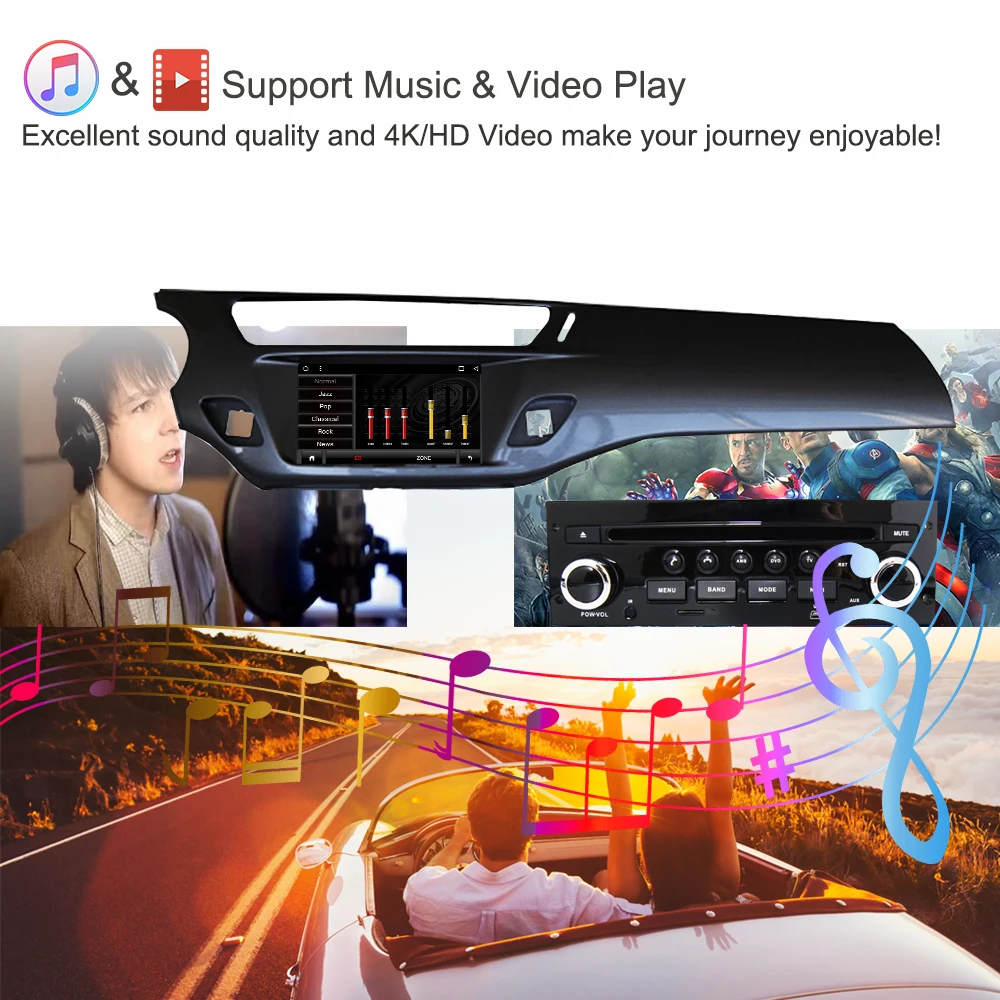 Clearance Support Apple Carplay Android8.1 Car Radio GPS Multimedia Player For Citroen C3 DS3 2010-2016 Auto DVD Audio Navigation Stereo 4