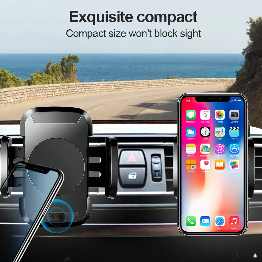 Qi автомобильное беспроводное зарядное устройство для iPhone X 8 Plus samsung S8 S9