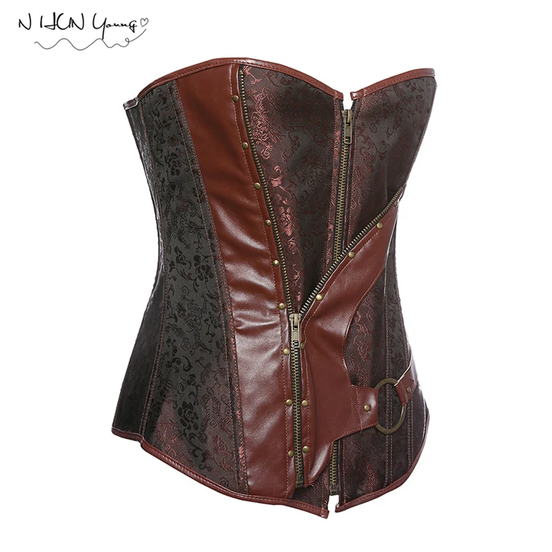 Sexy Corset Waist Corsets Bustiers Steampunk Plus Size Corset Cuero