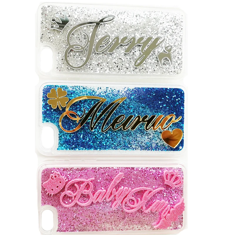 imágenes para Nuevas Mujeres de Lujo Exclusivo Personalizar Nombre Personal 3D Diamond Glitter Quicksand Caso de la Cubierta Para el iphone 6/6 S/7/7 Más Estuche De Regalo imágenes para Nuevas Mujeres de Lujo Exclusivo Personalizar Nombre Personal 3D Diamond Glitter Quicksand Caso de la Cubierta Para el iphone 6/6 S/7/7 Más Estuche De Regalo