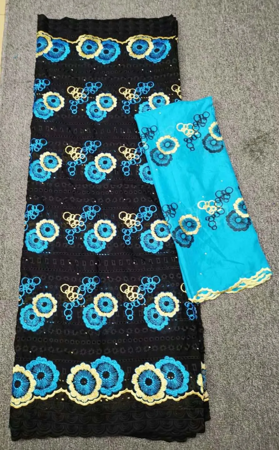 

Embroidered Swiss Voile Lace in Switzerland High Quality 2019 African Lace Fabric with Stones for Party Dress