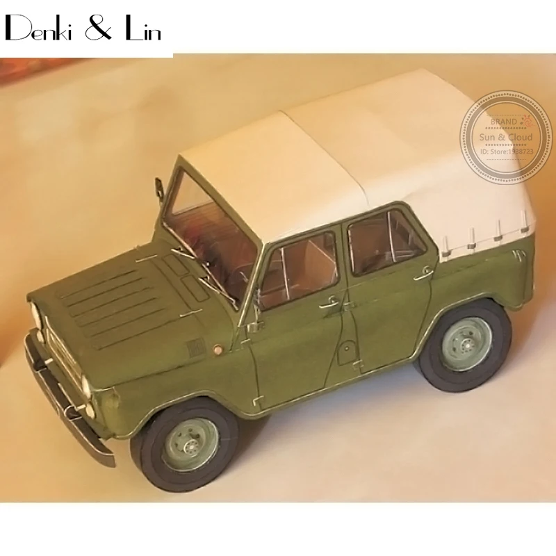 1:25 DIY 3D Россия UAZ-469 внедорожник военный джип автомобиль бумажная модель Второй мировой войны собрать ручная работа игра-головоломка