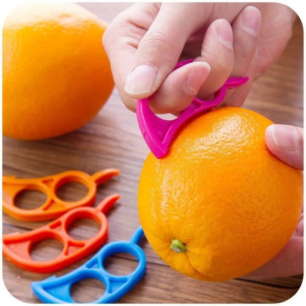 

1Pcs Creative Orange Peelers Zesters Lemon Slicer Fruit Stripper Easy Opener Citrus Knife Kitchen Tools Gadgets (Random Color)