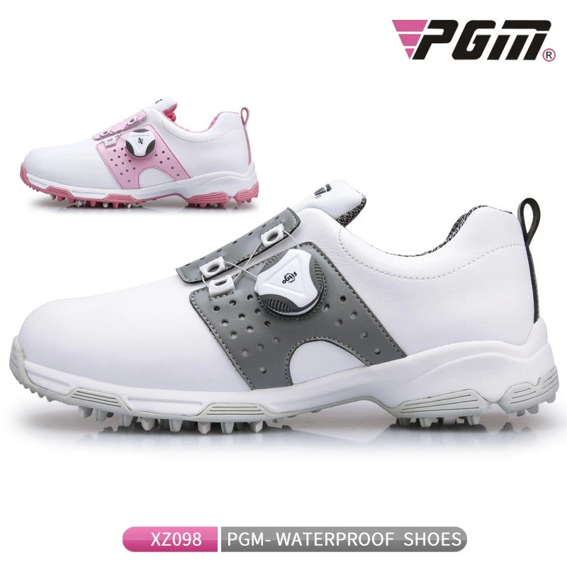Sapatos de Golfe as Sapatas para Mulheres Leve Botão Fivela Cadarço Tênis Respirável Senhoras Conforto Antiderrapante Formadores Sapatos Pgm