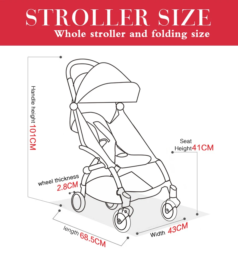 Original Yoya Baby Stroller Trolley Car Folding Baby Carriage Poussette Kinderwagen Buggy Lightweight Pram Babyzen Yoyo Stroller