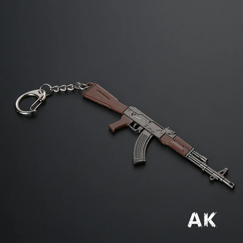 PUBG game weapon keychain styling AWM 98K M416 gun pendant men key ring hook car key chain for honda mazda volvo BMW accessories