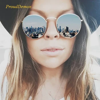 

2020 Retro Fashio Oval Metal Frame Mirror Sunglasses Women Men Vintage Sun Glasses Ladies Brand Designer UV400
